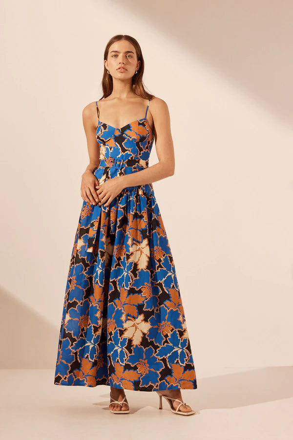 SHONA JOY Karla Panelled Bustier Maxi Dress