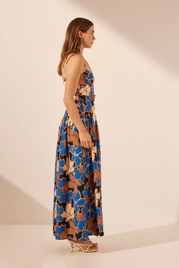 SHONA JOY Karla Panelled Bustier Maxi Dress
