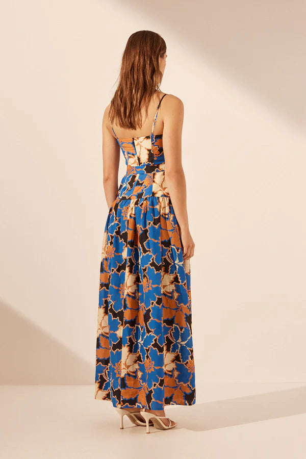 SHONA JOY Karla Panelled Bustier Maxi Dress