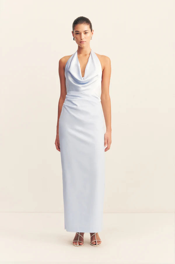 SHONA JOY Dillon Cowl Neck Maxi Dress-seabreeze