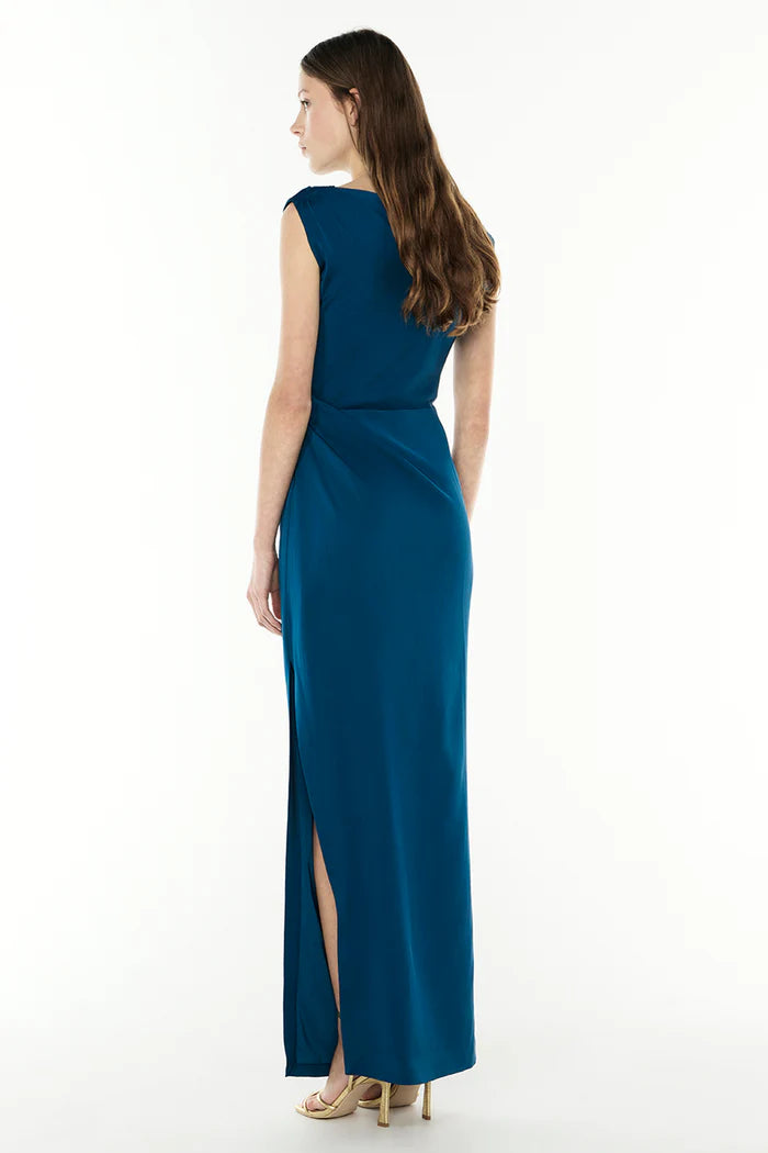 MANNING CARTELL Twighlight Reverie Drape Dress-peacock