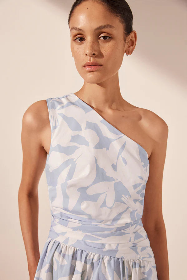 SHONA JOY Mamouina Gathered Maxi Dress