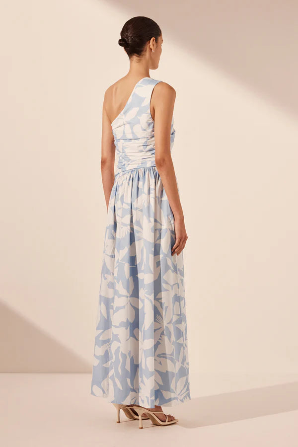 SHONA JOY Mamouina Gathered Maxi Dress