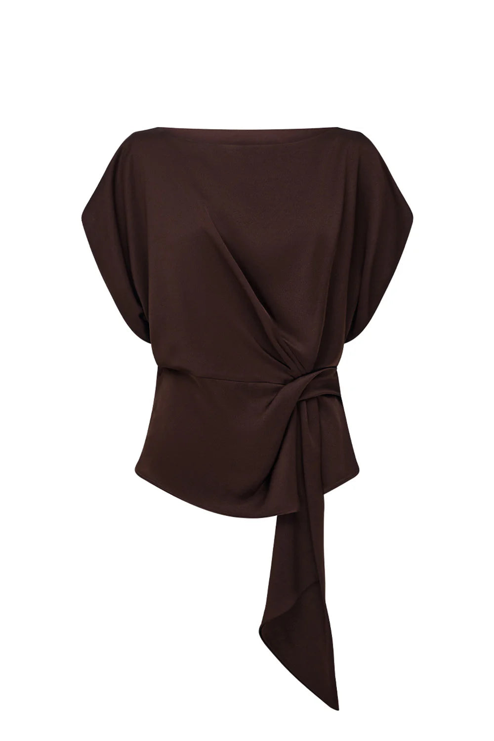 MANNING CARTELL - Glossed Over Drape Top in Truffle