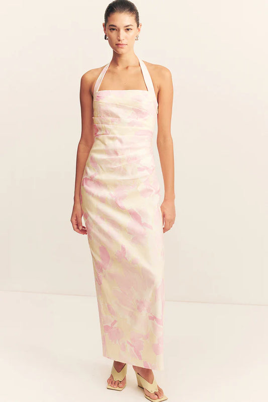 SHONA JOY - Addison Draped Halter Maxi Dress