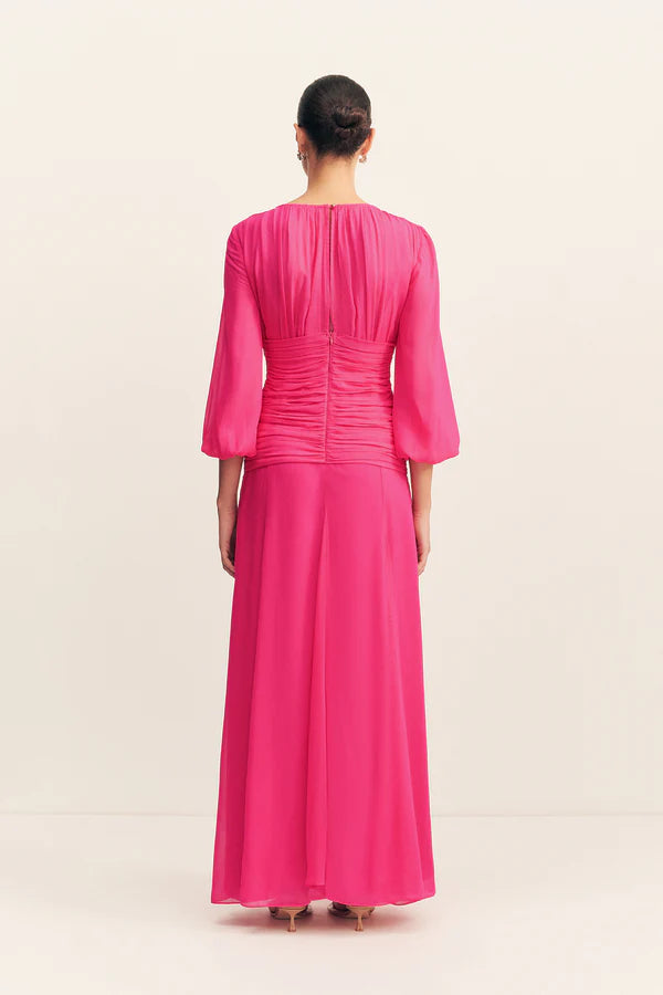 SHONA JOY - Aylah High Neck Balloon Sleeve Maxi Dress