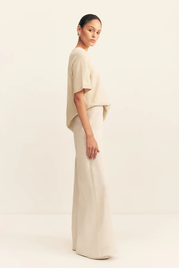 SHONA JOY Elliot High Waist Pant-parchment