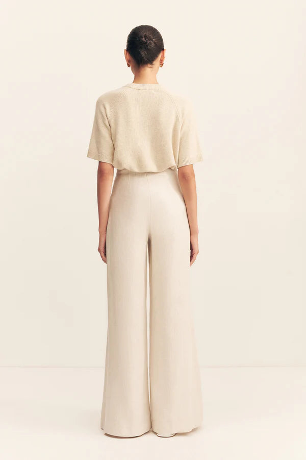 SHONA JOY Elliot High Waist Pant-parchment