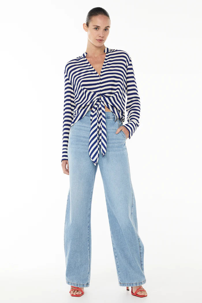 MANNING CARTELL Riviera Stripe Blouse-blue multi