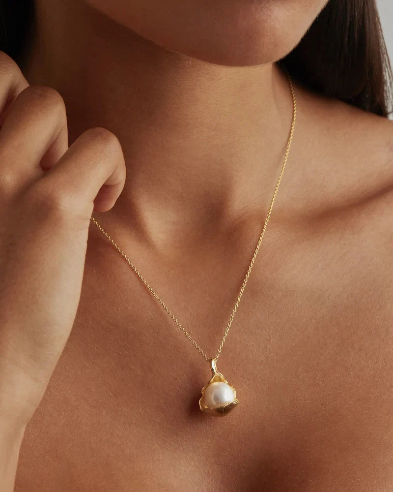 By Charlotte - A Place to Dream Pearl Necklace in GOLD