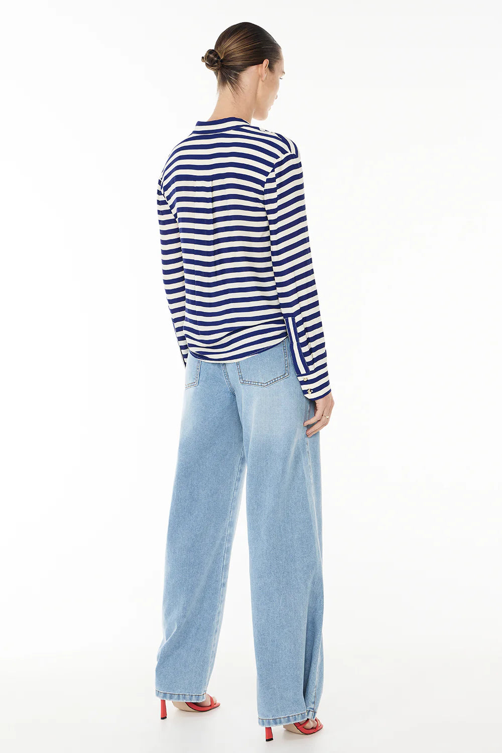 MANNING CARTELL Riviera Stripe Blouse-blue multi