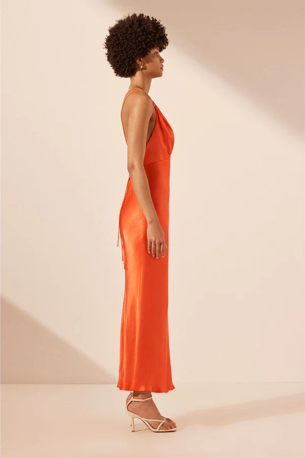 SHONA JOY Mia Double Strap Midi Dress