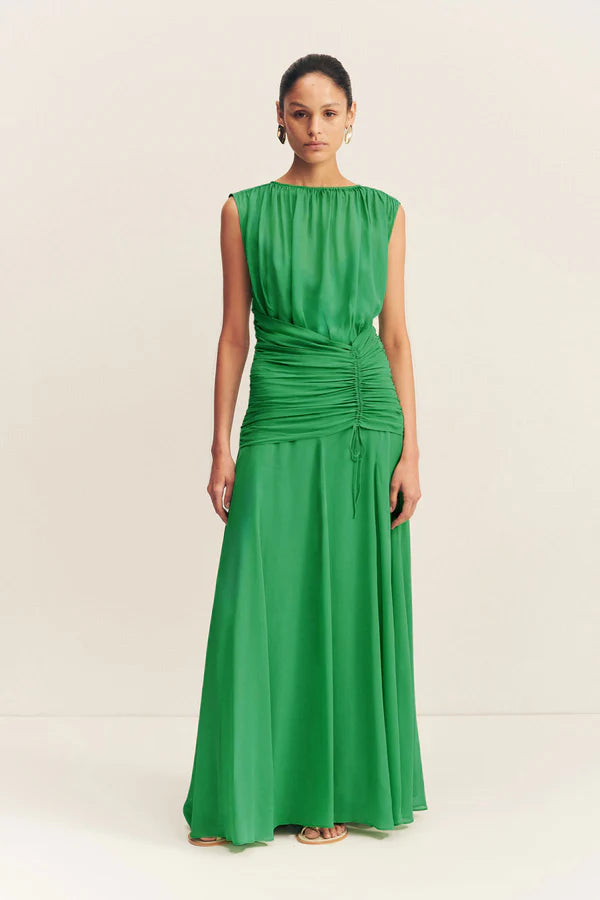 SHONA JOY Blair High Neck Maxi-apple green