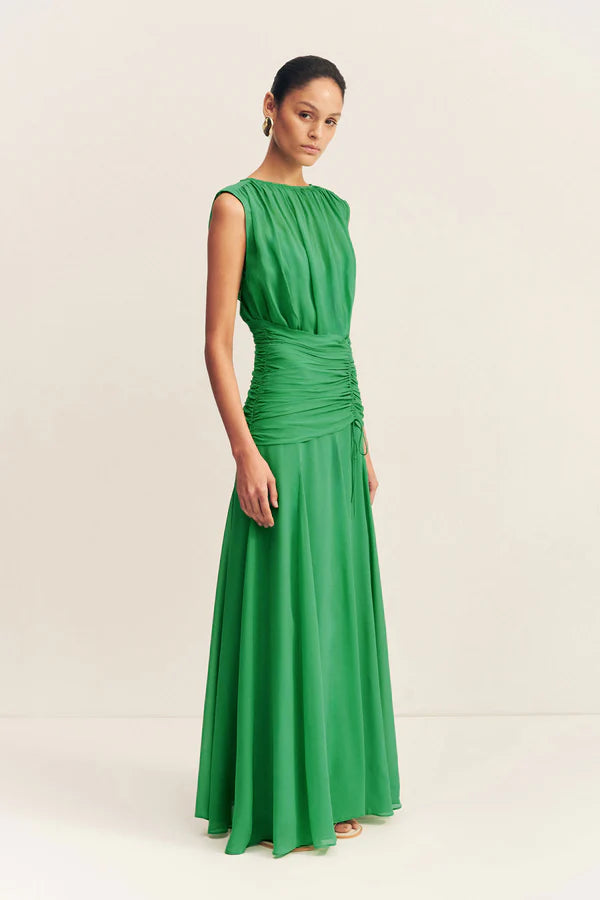 SHONA JOY Blair High Neck Maxi-apple green