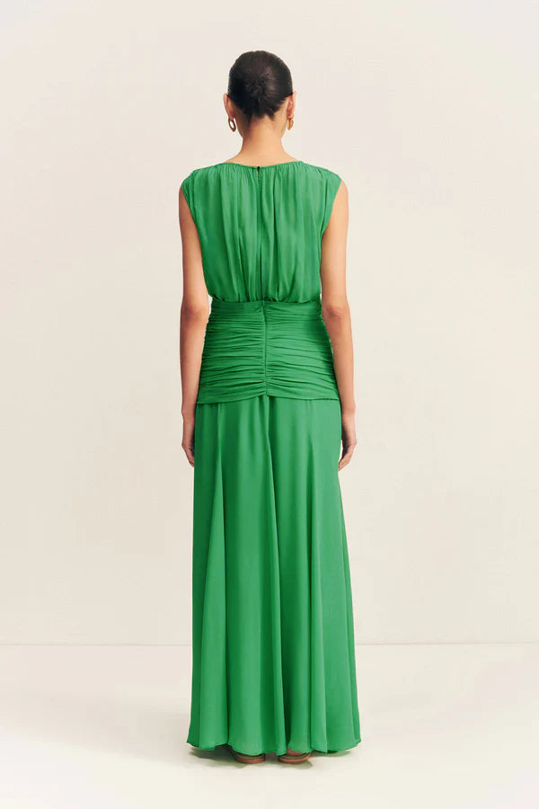 SHONA JOY Blair High Neck Maxi-apple green