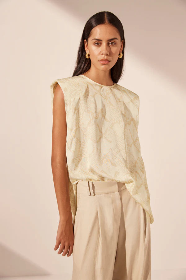 SHONA JOY Medina tank-cream/bone