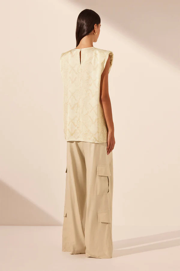 SHONA JOY Medina tank-cream/bone