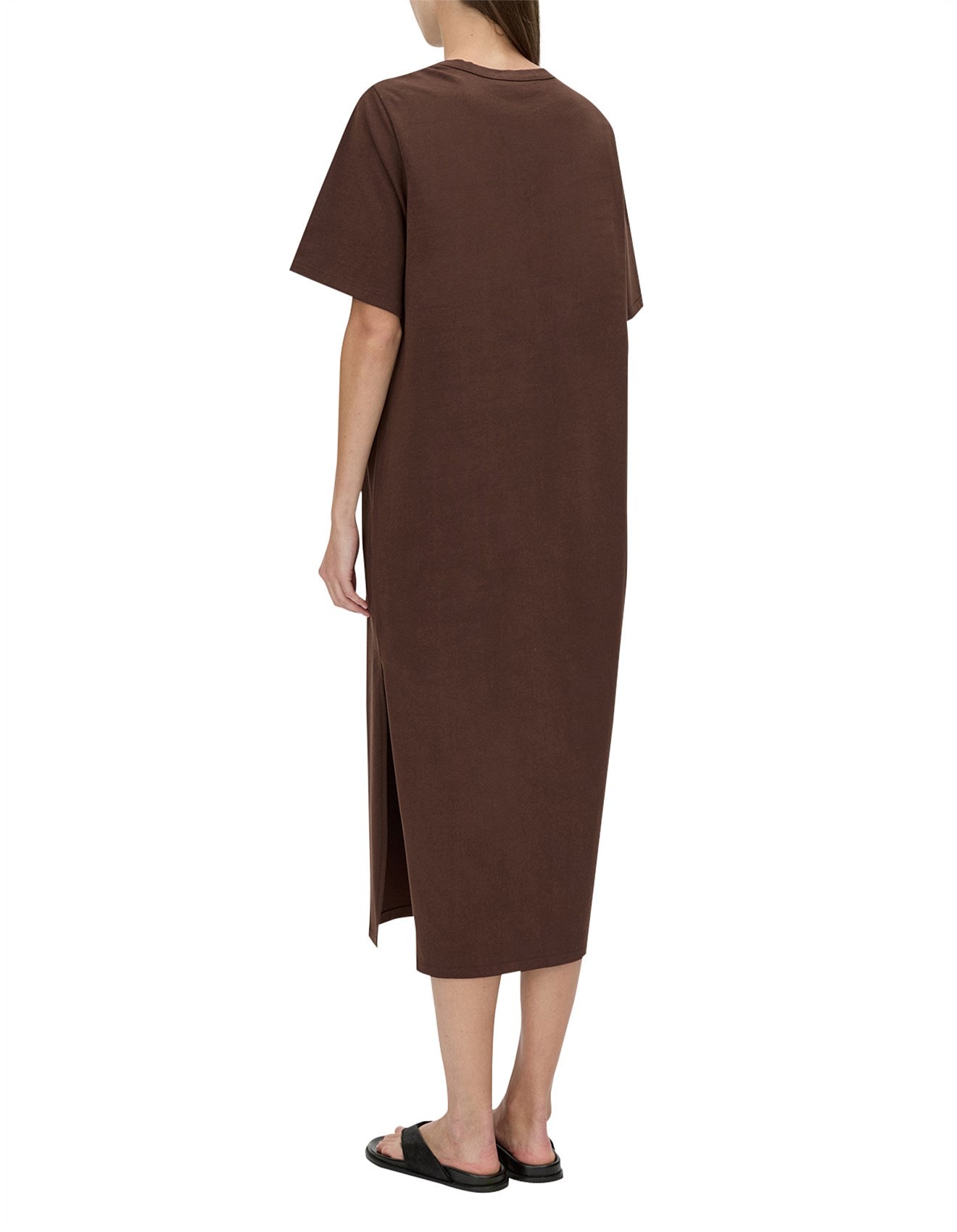 CAMILLA AND MARC - Juno Knot Tee Dress in Chocolate