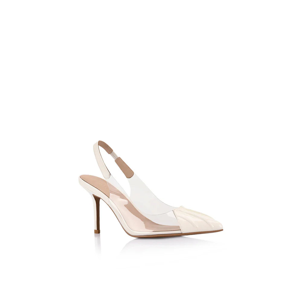 LANA WILKINSON - Remi Heel White Patent Leather