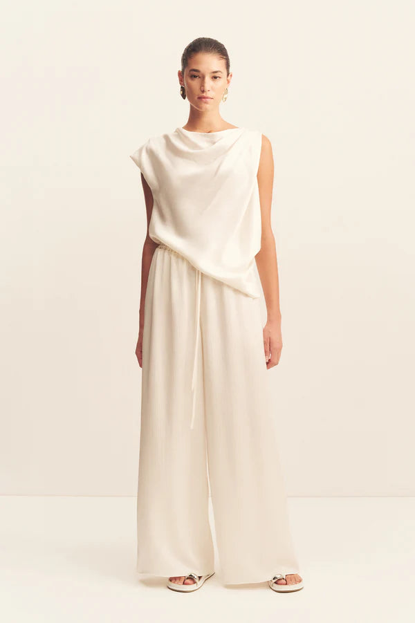 SHONA JOY Huxley Draped Top-vanilla