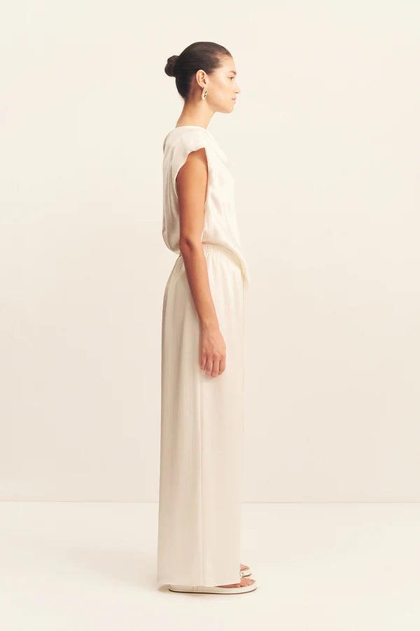 SHONA JOY Huxley Drawstring Pant-vanilla