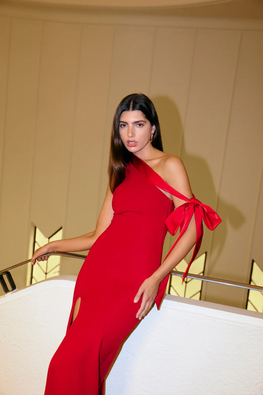 LEXI Sidney Dress- Deep Red
