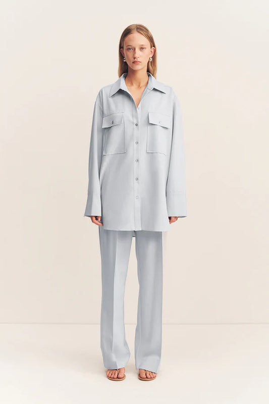 SHONA JOY - Simmons Shirt - Glacial Blue