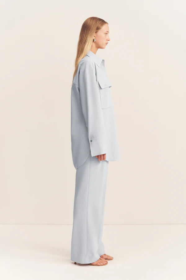 SHONA JOY - Simmons Shirt - Glacial Blue