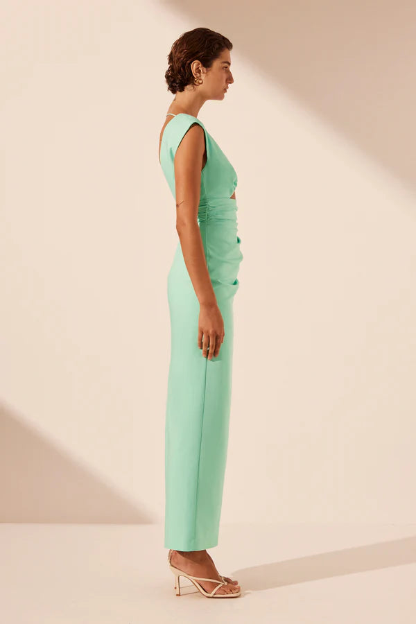 SHONA JOY Lani Plunged Cut Out Maxi Dress