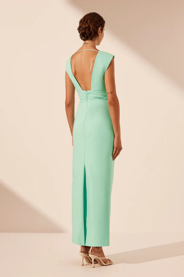 SHONA JOY Lani Plunged Cut Out Maxi Dress