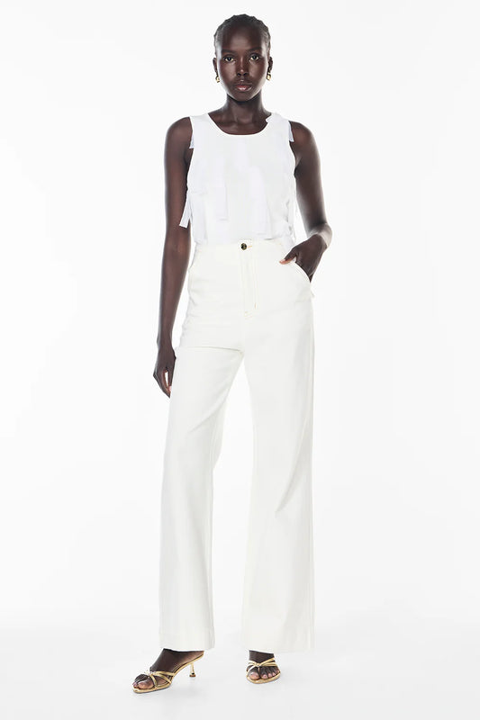 MANNING CARTELL Fringe Accents Top-white