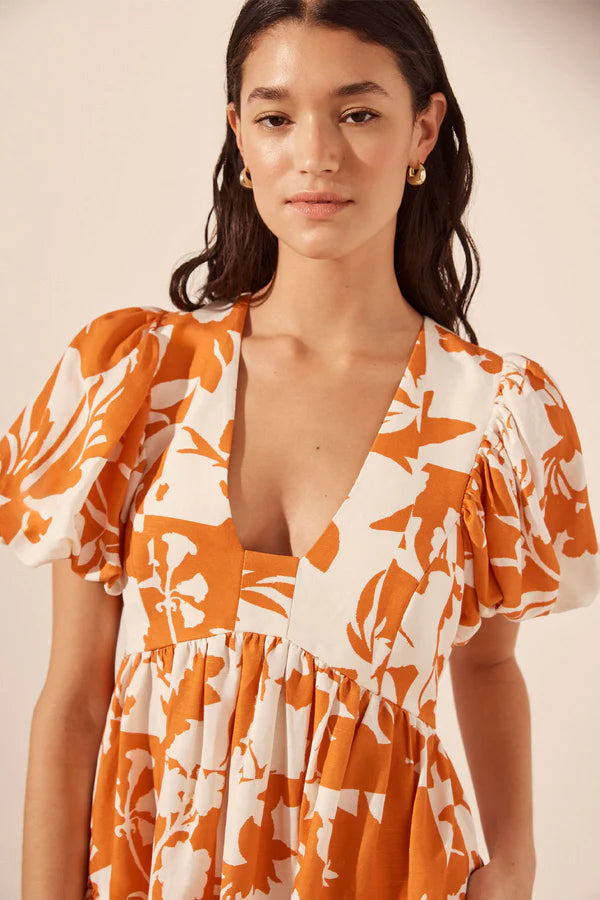 SHONA JOY Casa Short Sleeve Mini Dress