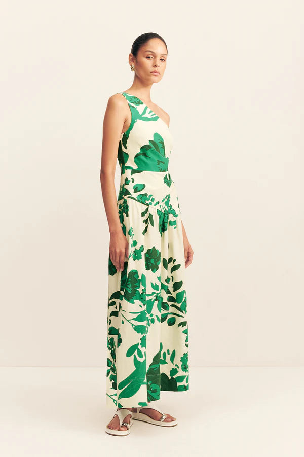 SHONA JOY Joni One Shoulder Maxi-cedar blossom