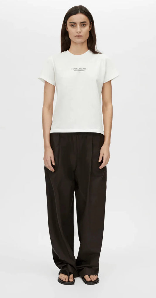 CAMILLA AND MARC - Janice Neat Fit Logo Tee in White