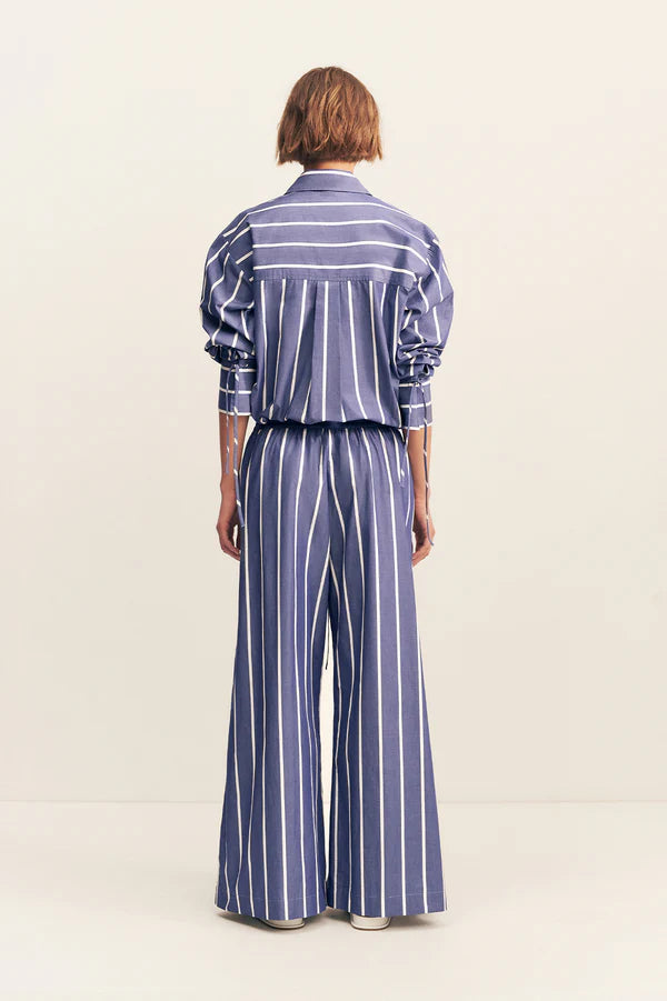 SHONA JOY Cambridge Wide Leg Pant-chambray blanc