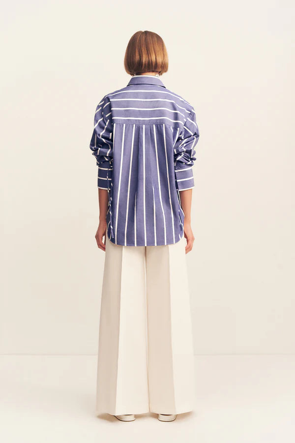 SHONA JOY Cambridge Shirt-chambray blanc