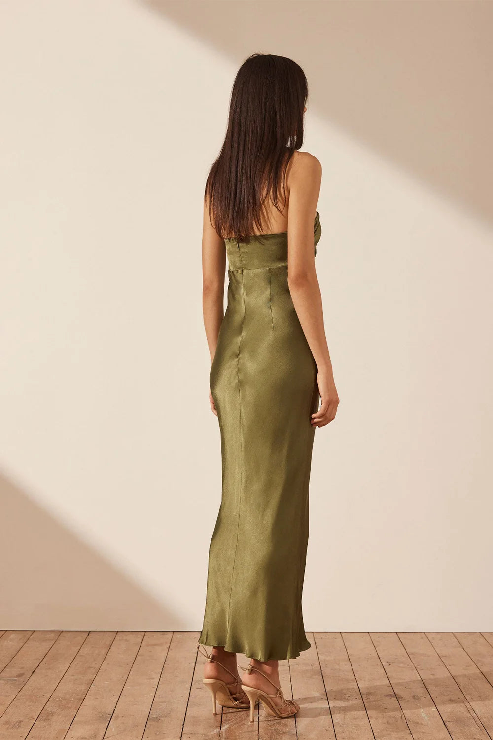 Shona Joy Arienzo Strapless Cut out Midi Dress