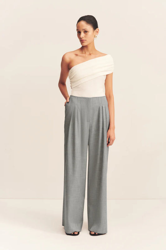 SHONA JOY Asher Wide Leg Pant-smoke grey