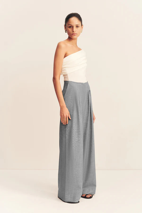 SHONA JOY Asher Wide Leg Pant-smoke grey