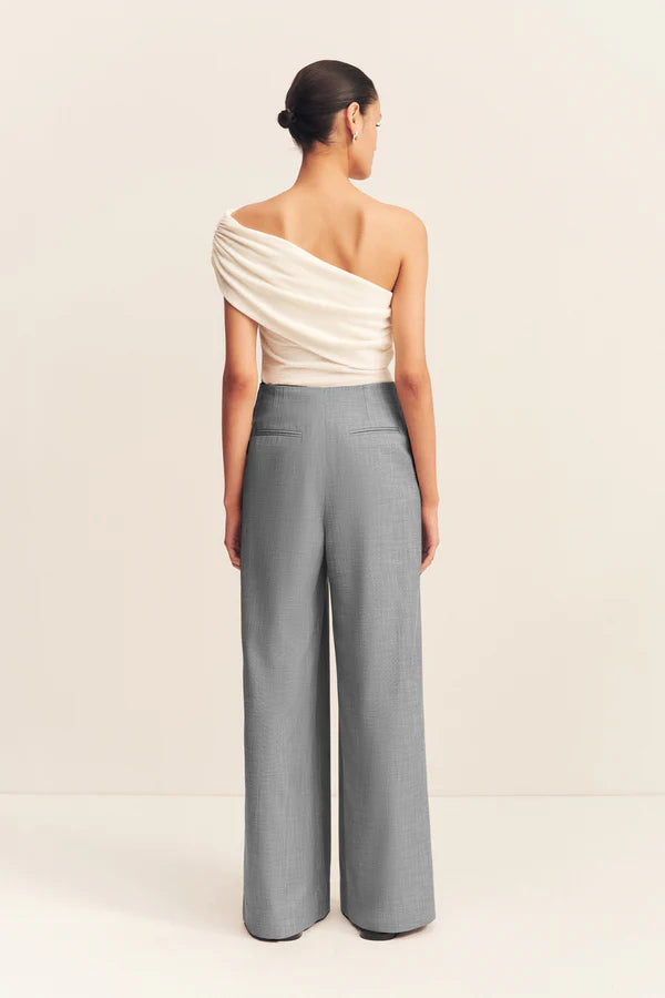 SHONA JOY Asher Wide Leg Pant-smoke grey