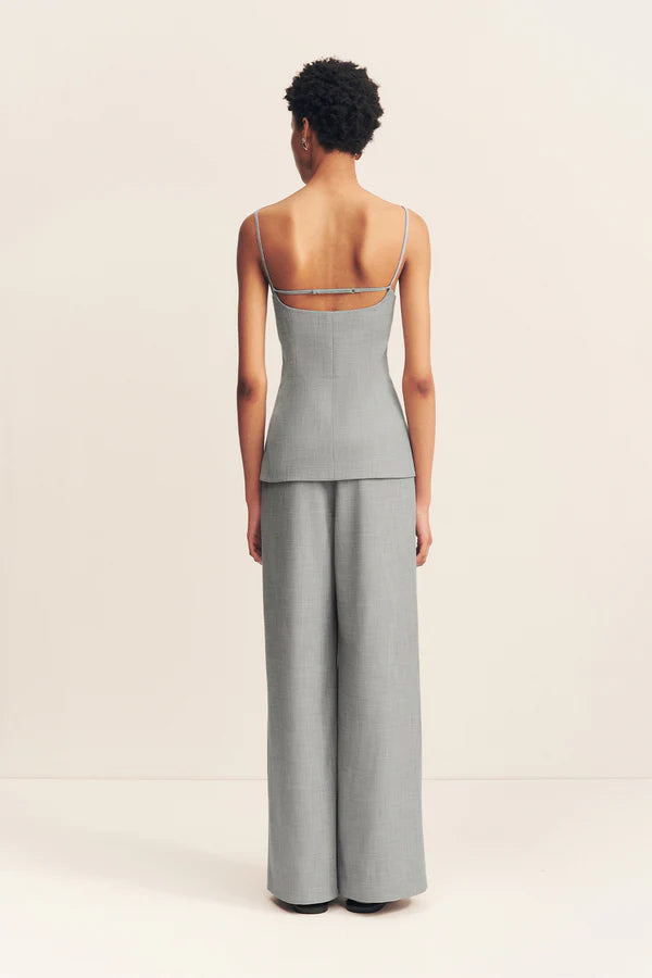 SHONA JOY Asher Tailored Top-smoke grey