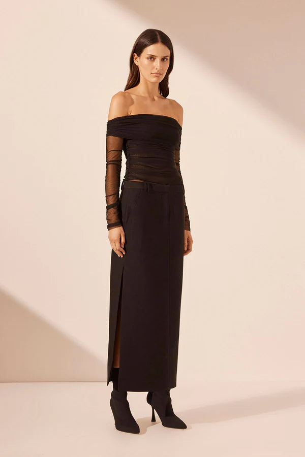 SHONA JOY Irena Side Split Maxi Skirt