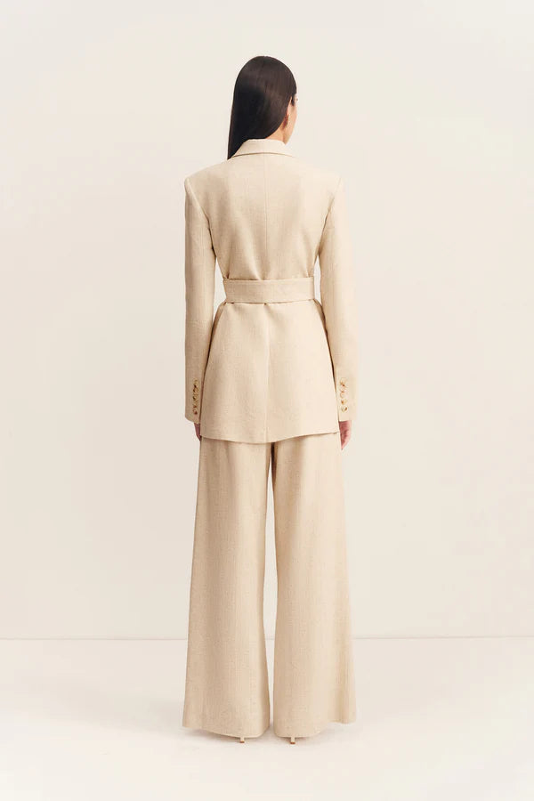 SHONA JOY Newman Hourglass Blazer-parchment