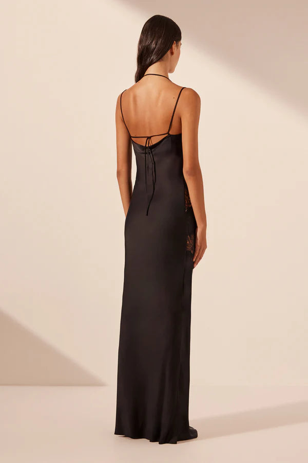 SHONA JOY Jamila lace panelled maxi dress