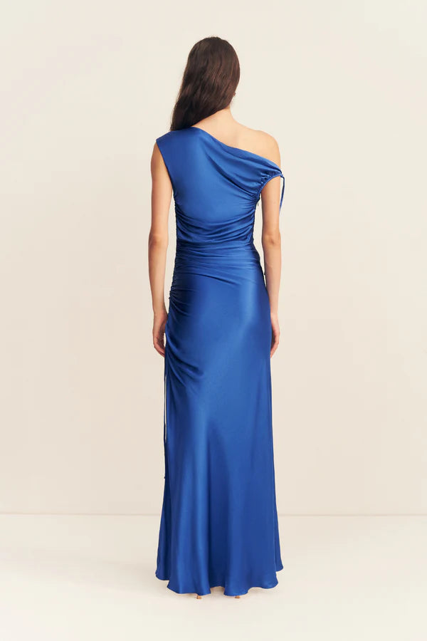SHONA JOY Tatum Gathered Maxi dress in Ultramarine