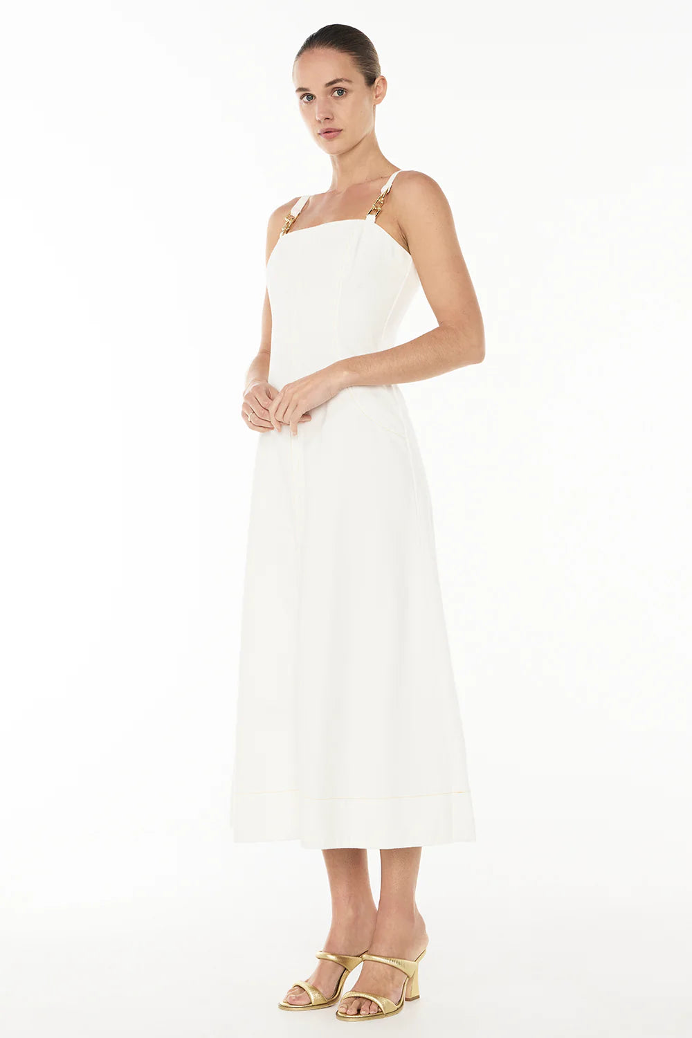 MANNING CARTELL Cote Blanc Denim Dress-white