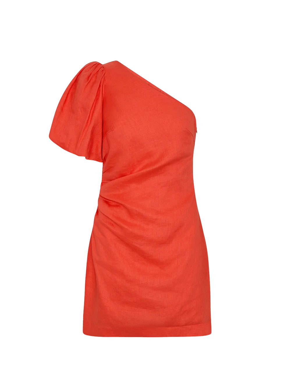 KIVARI - Anais One Shoulder Mini Dress in Red