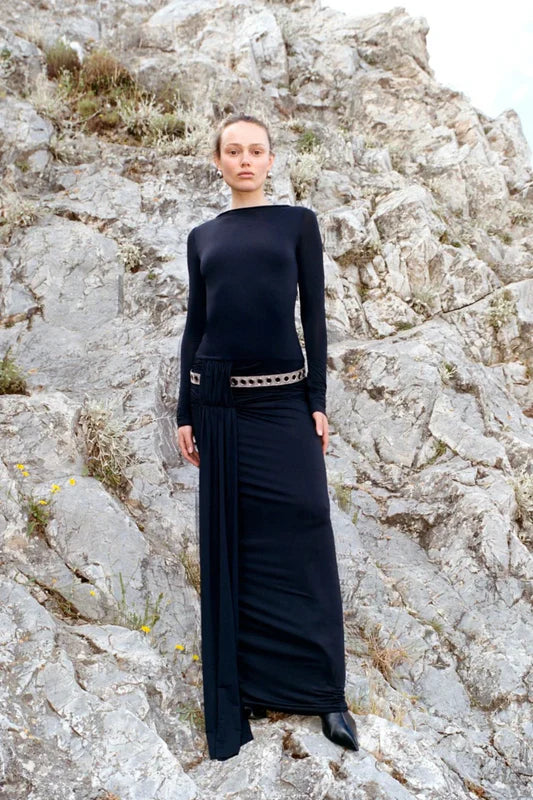 BEC + BRIDGE - ANDREA LONG SLEEVE MAXI DRESS In Black