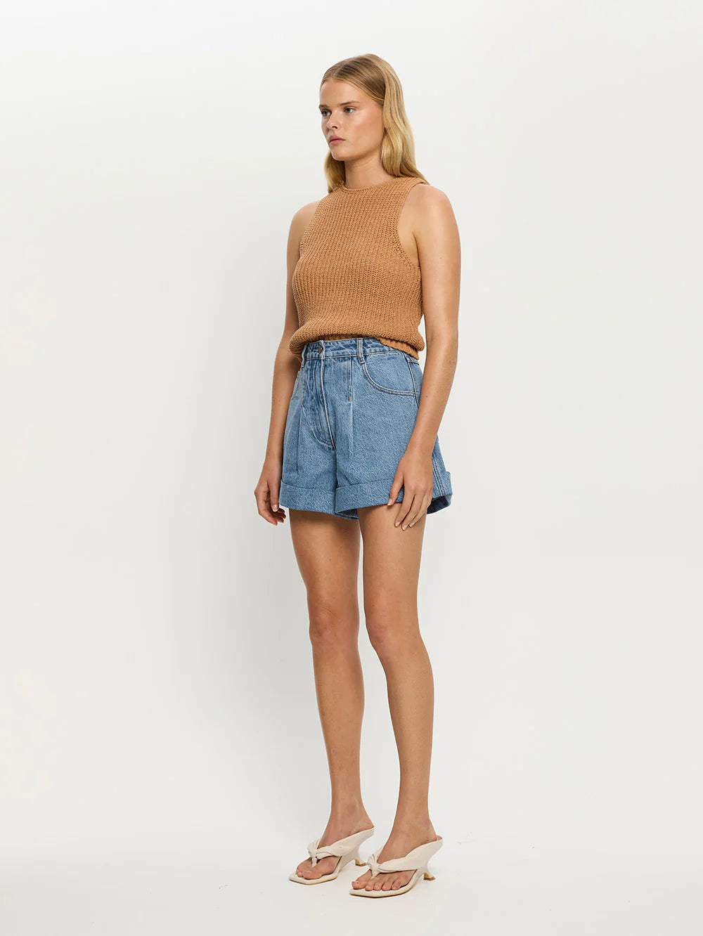 KIVARI Avery Denim Short-stonewash blue