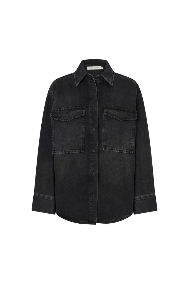 CAMILLA AND MARC Blanca Oversized Denim Soft Black